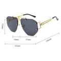 Oversized Frameless Sunglasses Ladies Women Luxury Metal Punk Sun Glasses Men Brand Design UV400 Goggles