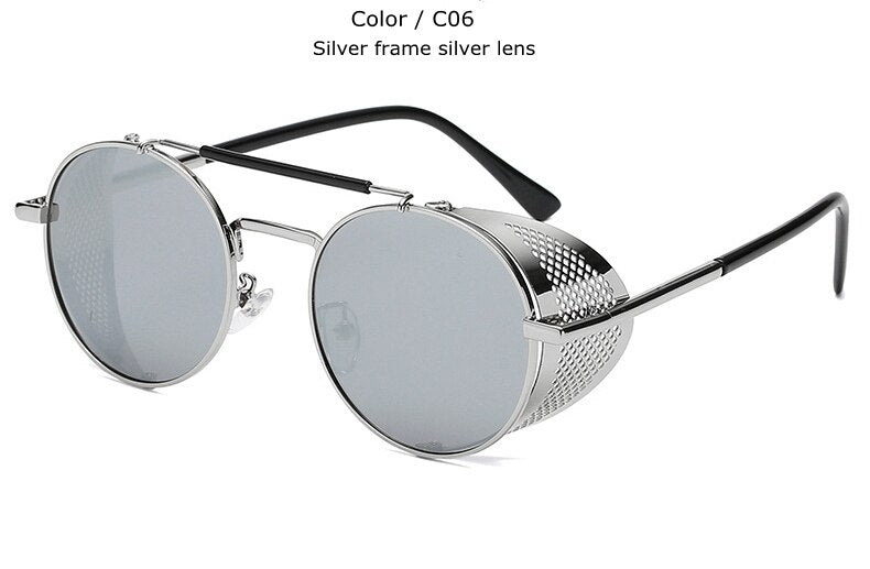 Unisex's Gothic Retro Crystal Steampunk Gradient Eyewear Sunglasses