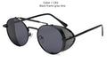 Classic Gothic Steampunk Sunglasses Polarized Men Women Brand Designer Vintage Oval Metal Frame Sun Glasses UV400
