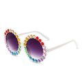 Luxury Rhinestone Girls Boys Sun Glasses UV400 Goggles Kids Eye Frame Eyewear Shiny Crystal