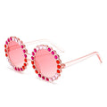 Luxury Rhinestone Girls Boys Sun Glasses UV400 Goggles Kids Eye Frame Eyewear Shiny Crystal