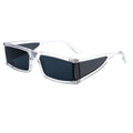 Fashion Rectangle Small Sunglasses Women Luxury Brand Mirror Black Clear Lens One Piece Punk Men Gafas Shades