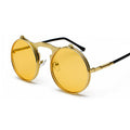Metal Steampunk Sunglasses Men Women Fashion Round Glasses Brand Designer Retro Frame Vintage Sun Glasses Male High Quality