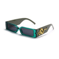 Steampunk Rectangle Sunglasses Men Vintage Small Square Sun Glasses Women Punk Shades Animal Totem UV400 Driving Eyewear