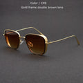 Steampunk Sunglasses Fashion Men Women Brand Designer Vintage Square Metal Frame Sun Glasses UV400 Eyewe