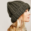 Slouchy Beanie Winter Hat for Women - Slouch Oversized Cable Knit Hats - Warm Chunky Knitted Cap for Cold Weather
