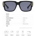 Retro Square Sunglasses Men Luxury Brand Oversized Women Sunglasses Fashion Glasses Car Driving Sunglasses UV400 Oculos